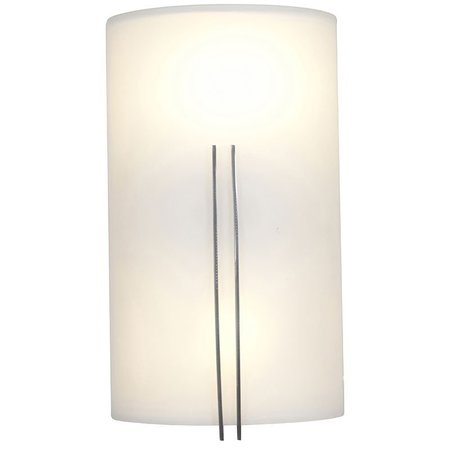 ACCESS LIGHTING Prong, LED Wall Sconce, Brushed Steel Finish, White Glass 20446LEDD-BS/WHT